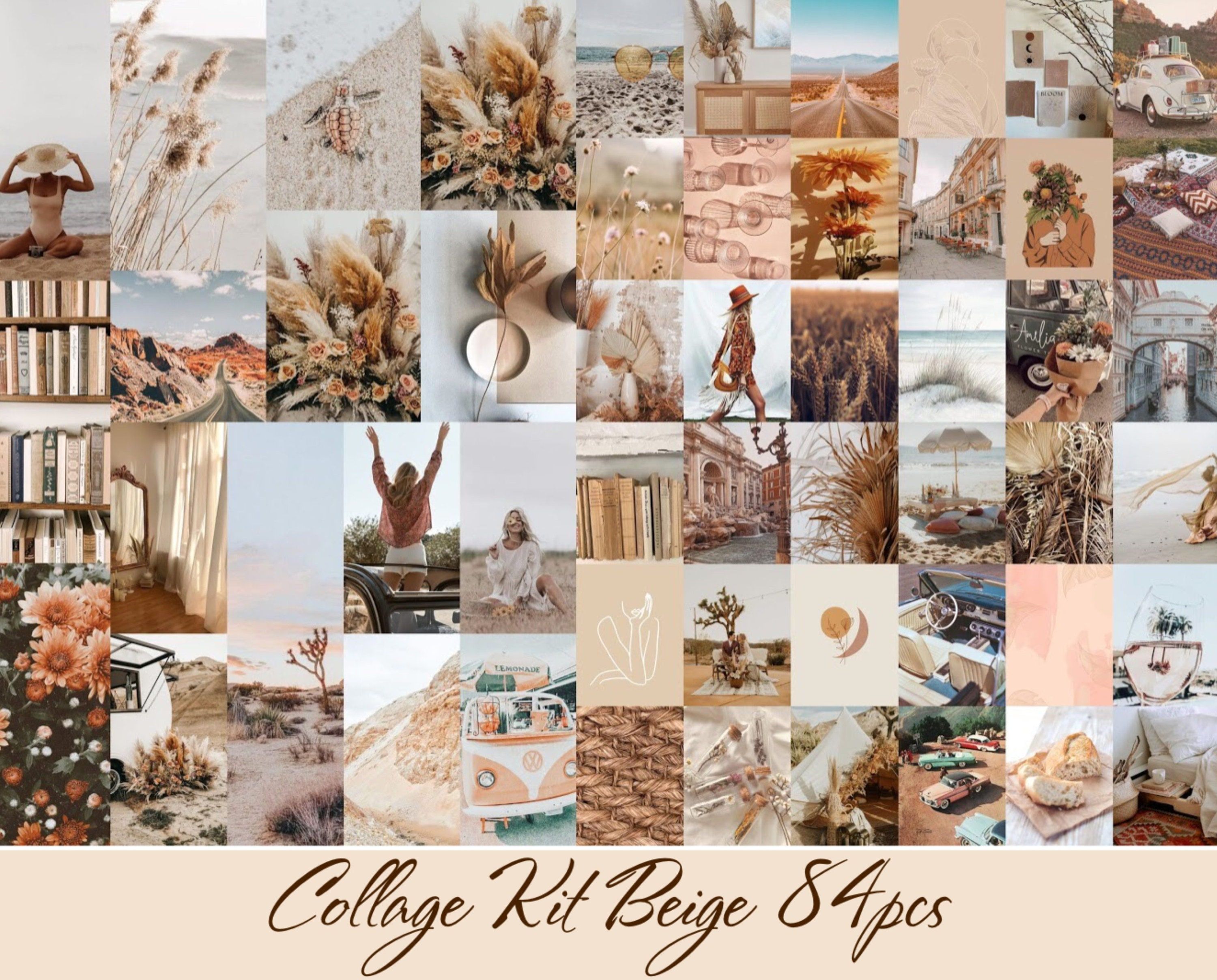 A collage of photos with the words calypso kit - Beige