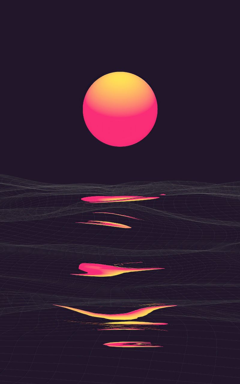 Aesthetic wallpaper of a sunset over the sea - Sunrise