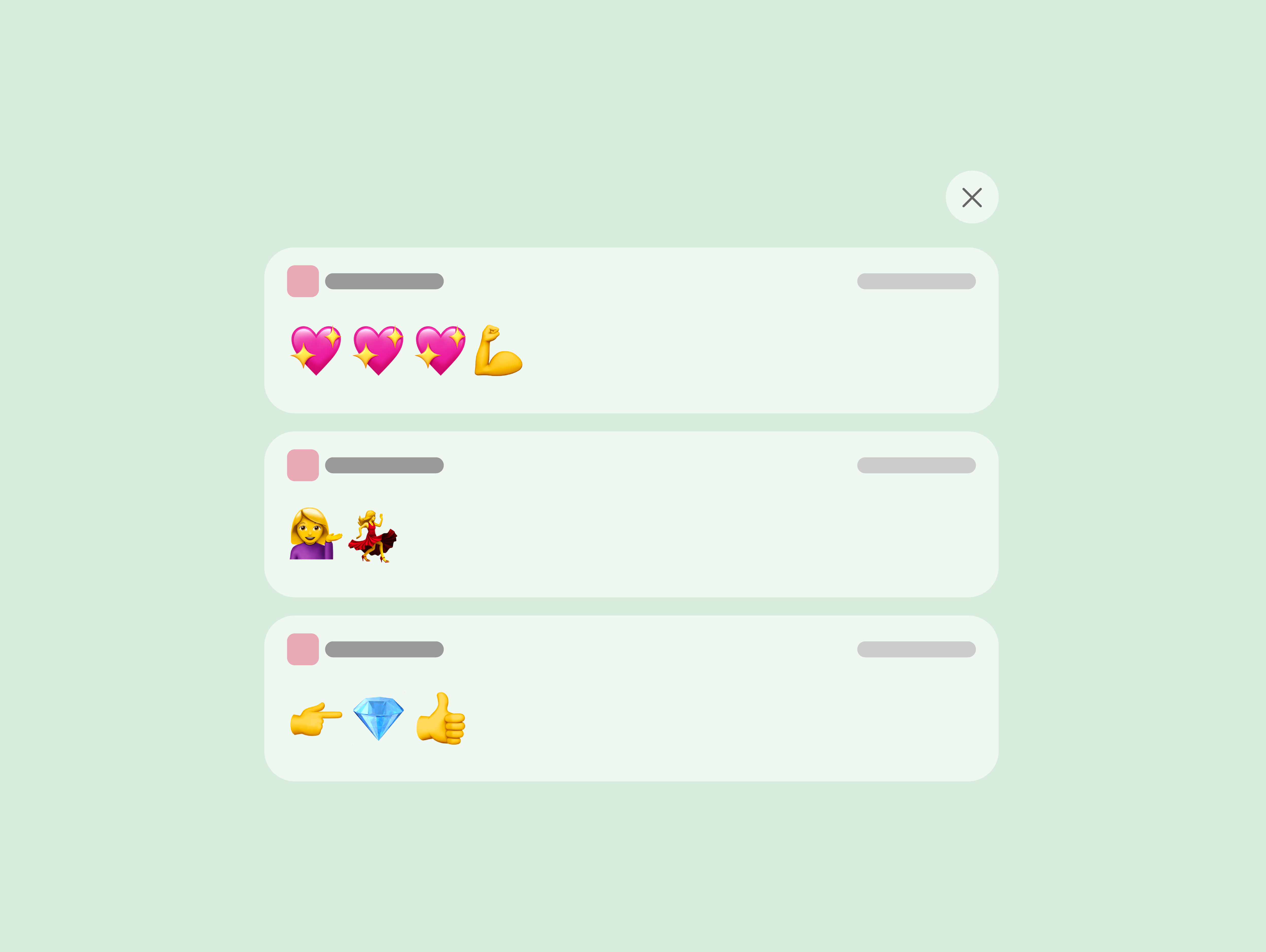 A screenshot of an app with emoticons on it - Positivity