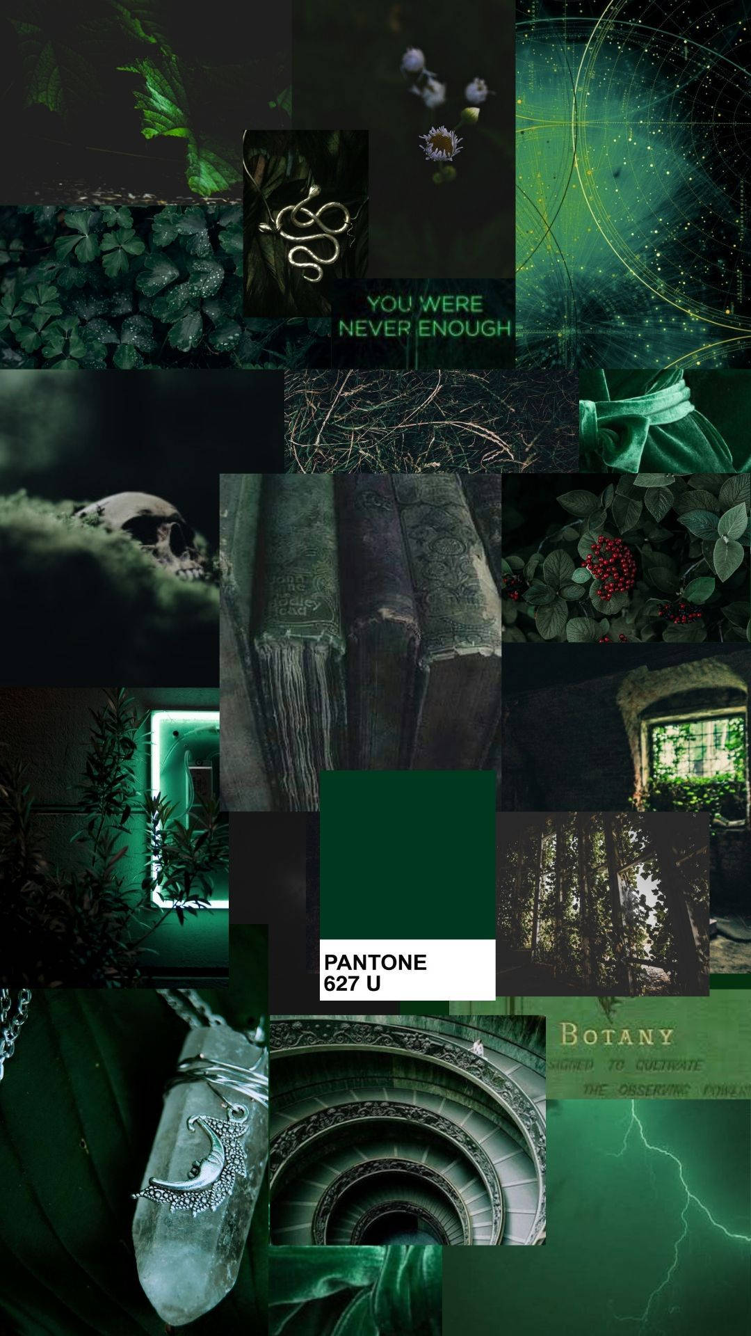 Aesthetic Green Collage Wallpaper for iPhone with high-resolution 1080x1920 pixel. You can use this wallpaper for your iPhone 5, 6, 7, 8, X, XS, XR backgrounds, Mobile Screensaver, or iPad Lock Screen - Slytherin