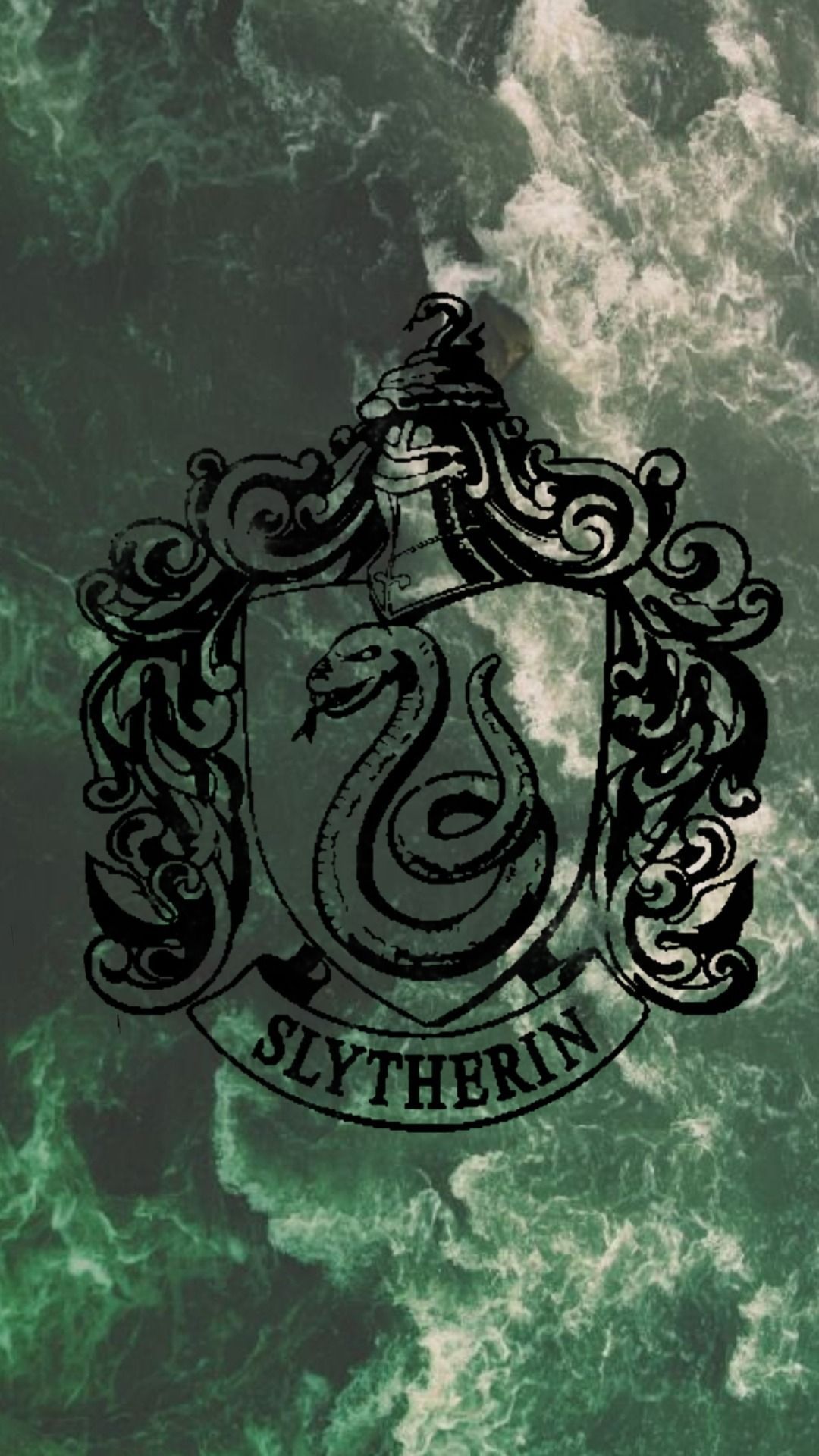 Slytherin Crest Wallpaper and Background 4K, HD, Dual Screen