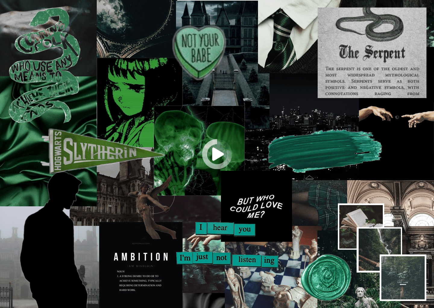 Slytherin Collage Wallpaper