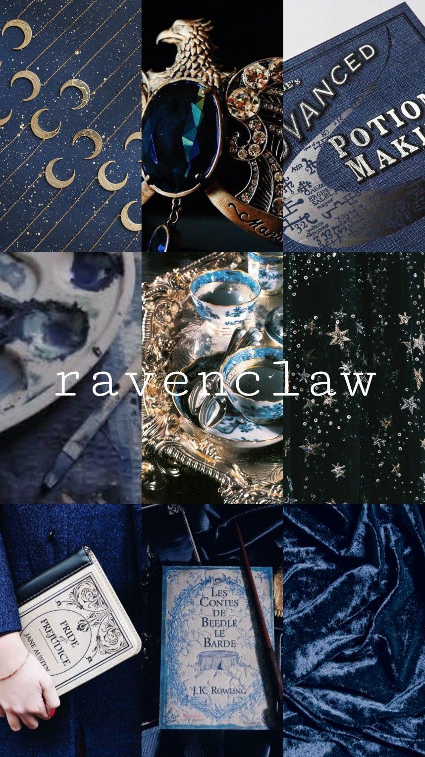 A collage of pictures with the words ravenclaw - Ravenclaw