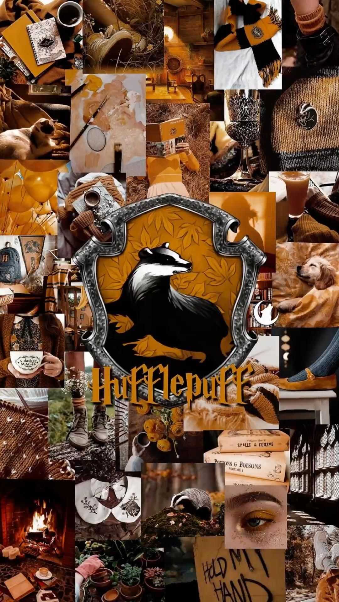 Hufflepuff aesthetic wallpaper background for phone and desktop. - Hufflepuff