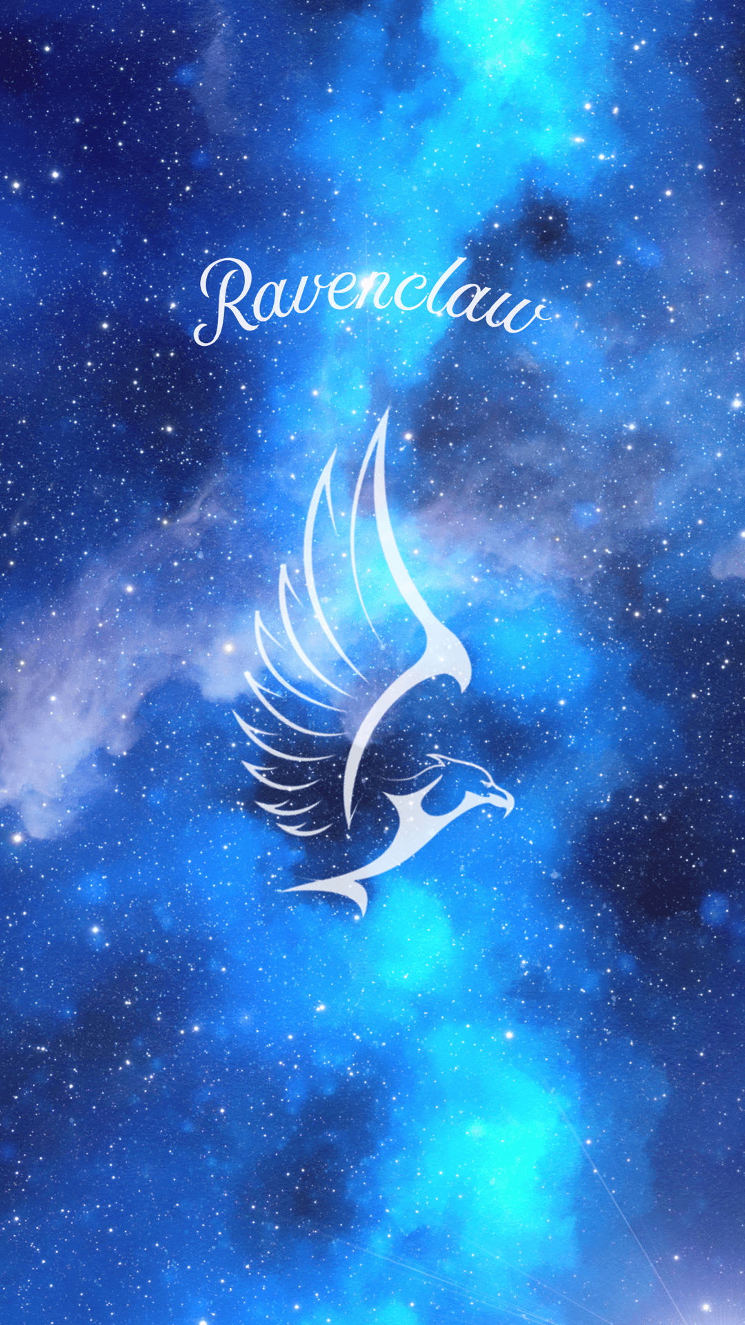 A poster with the words ravenclaws and an eagle flying in space - Ravenclaw