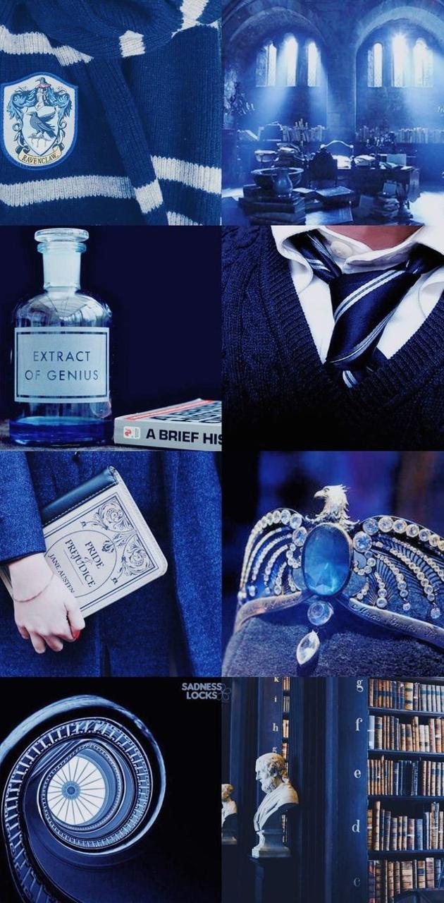 A collage of pictures with different colors - Ravenclaw