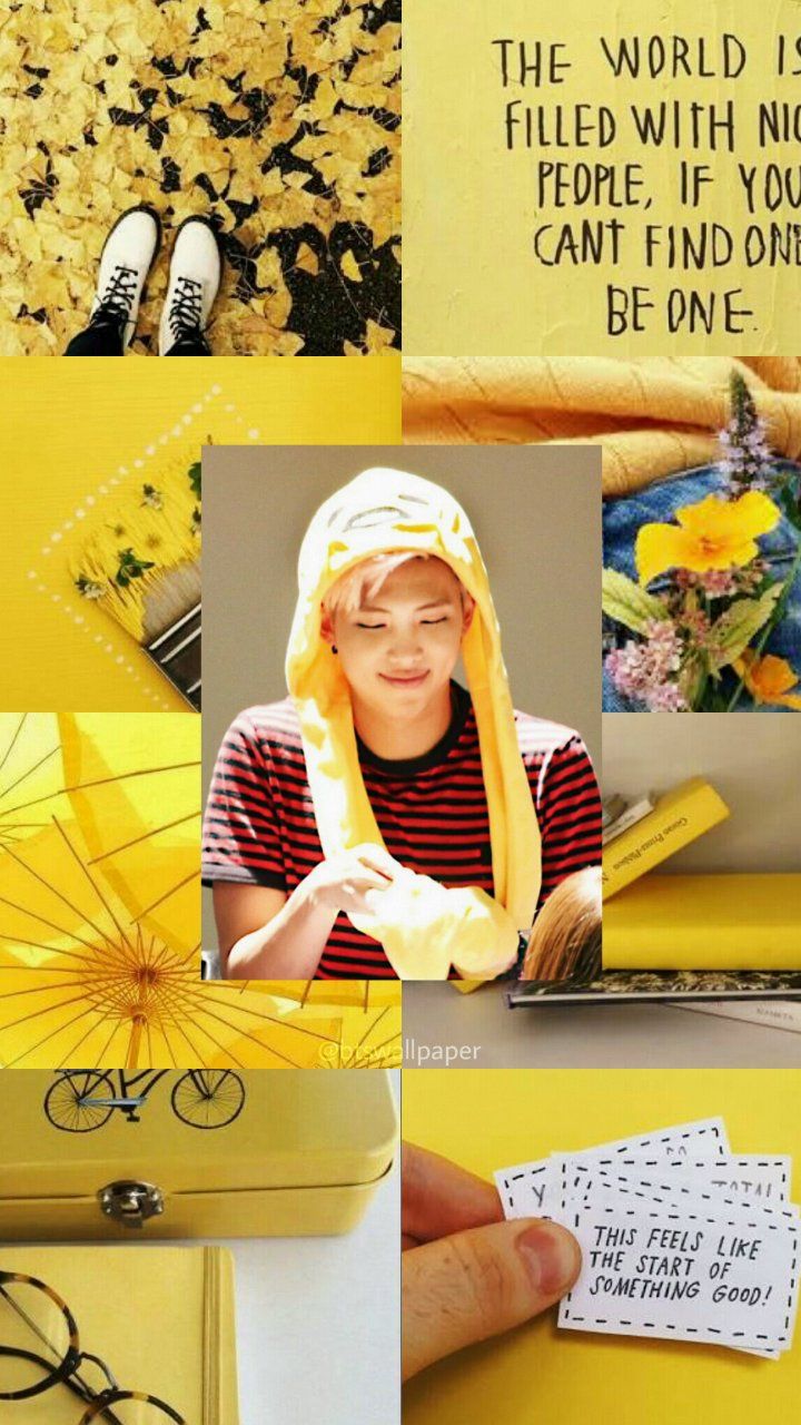 BTS Yellow aesthetic wallpaper for phone and desktop. - Hufflepuff