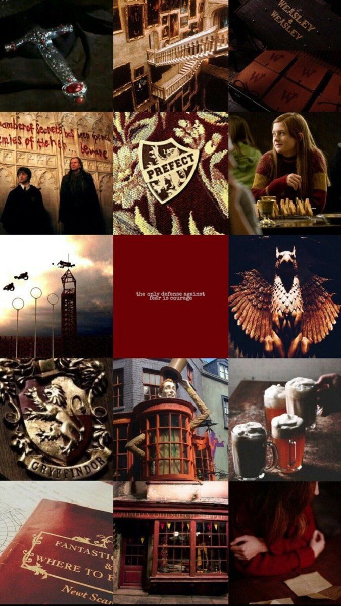 Aesthetic for the movie series Harry Potter - Gryffindor