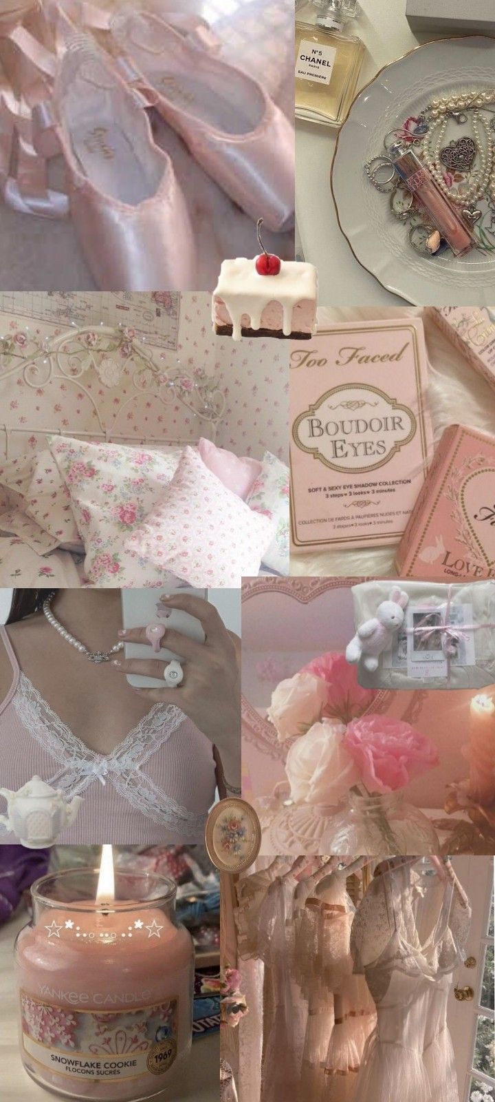 A collage of pictures with different items in them - Coquette