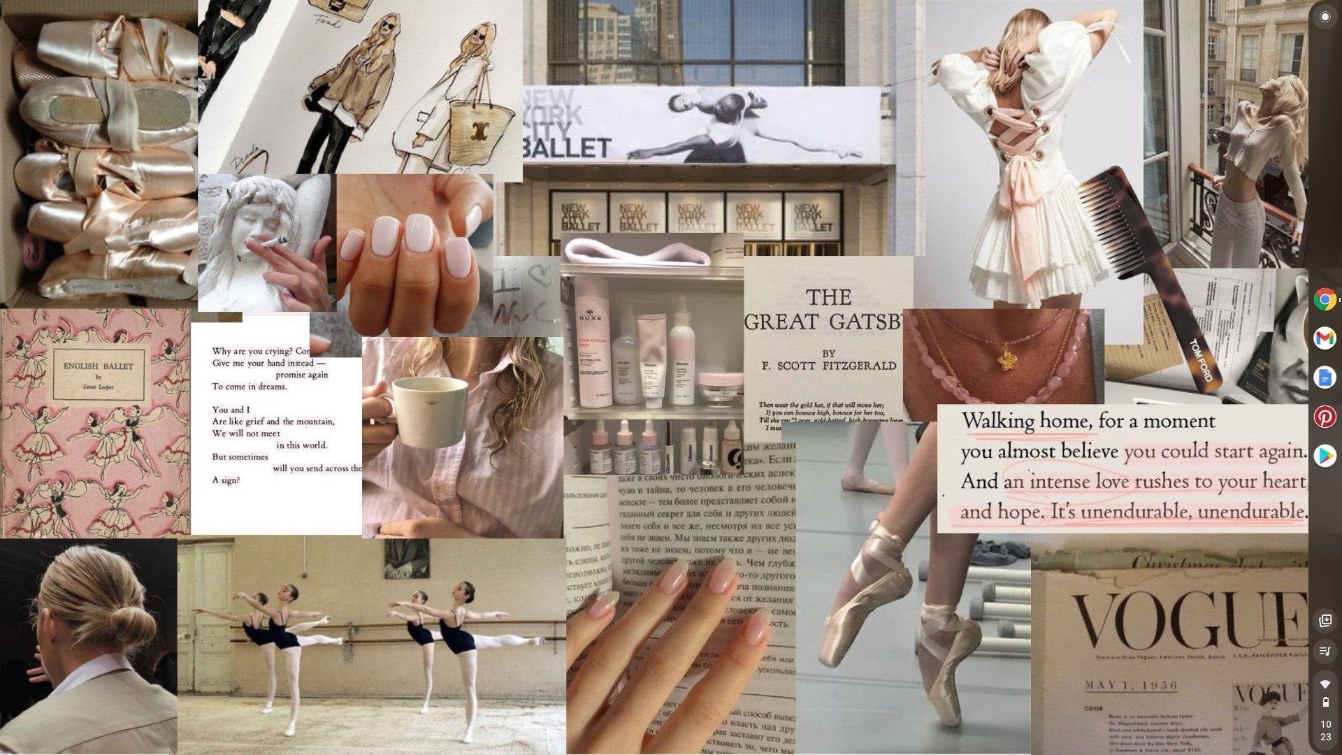 A collage of pictures with different things in them - Coquette