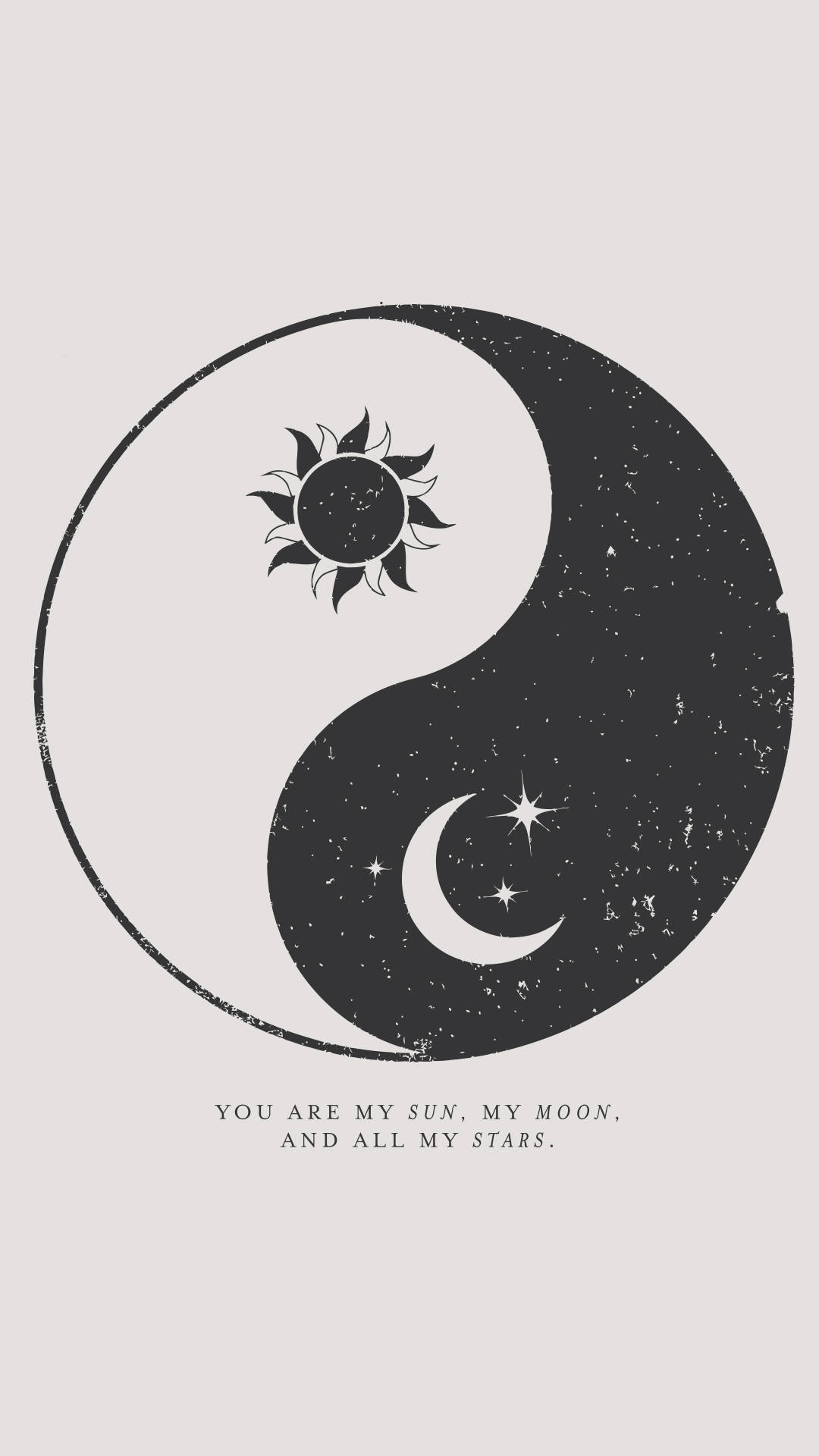 Download Spiritual Aesthetic Sun Moon Yin Yang Wallpaper
