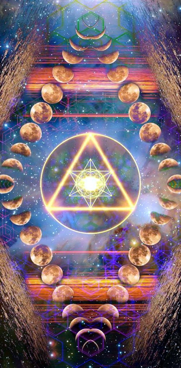 A mandala of the sun, moon and stars - Spiritual
