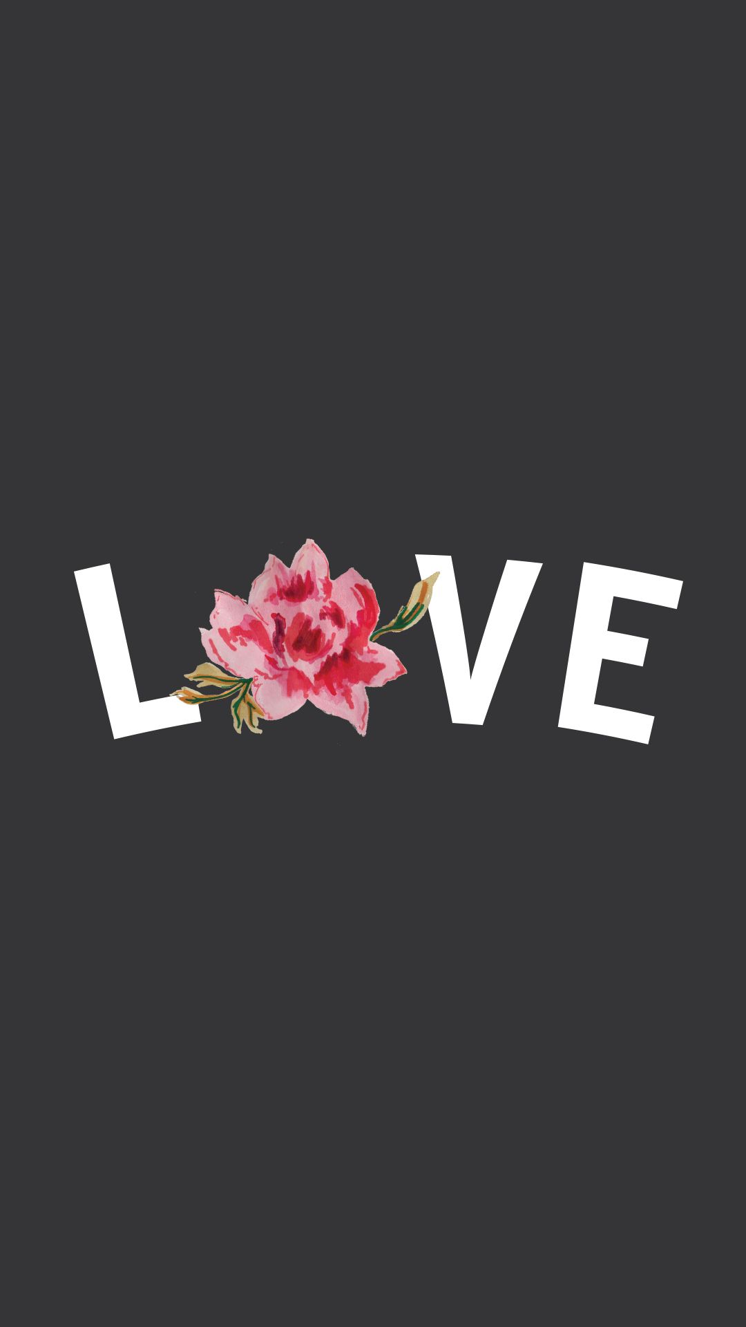A floral design with the word love and a flower - Spiritual