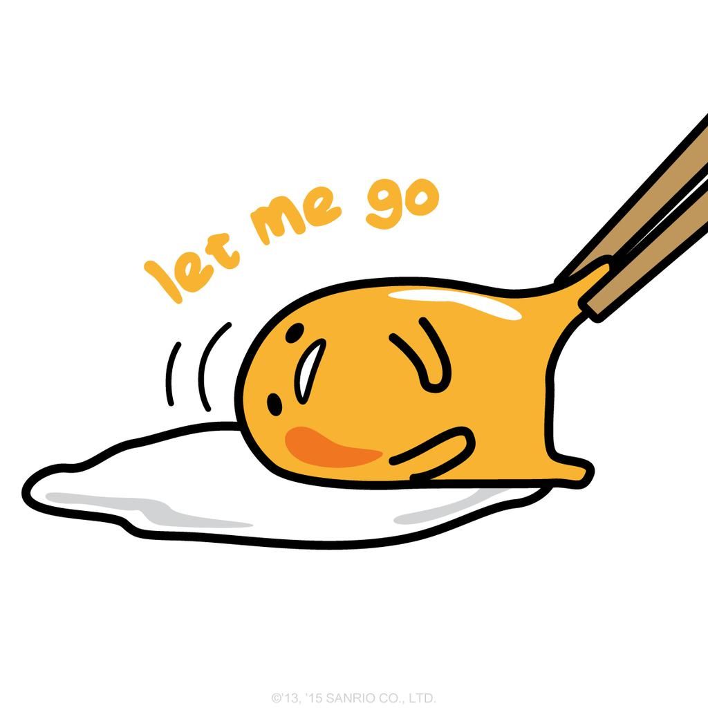 An illustration of a smiling egg yolk character with the words 