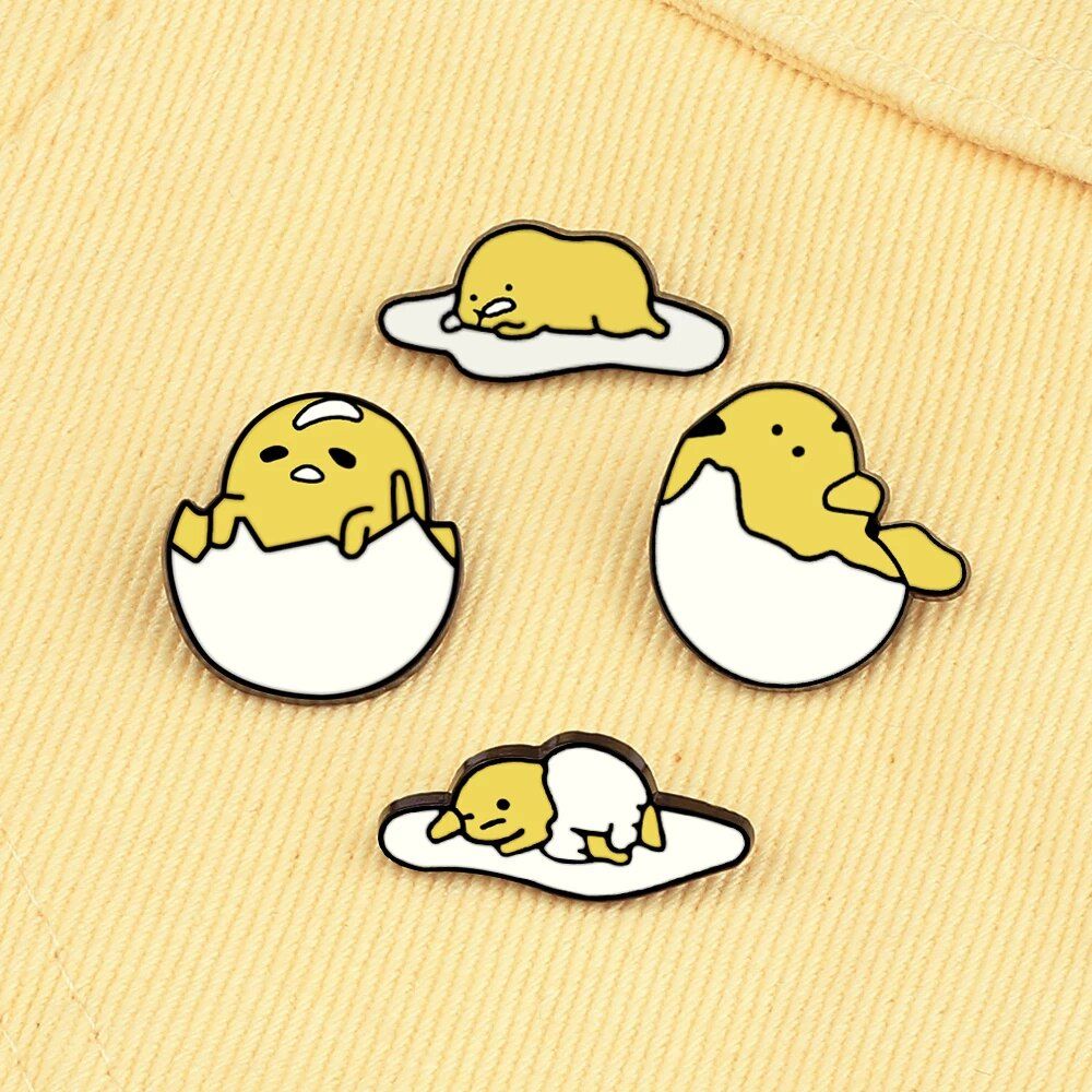 Soft Cute Egg Brooch Creative Cartoon Enamel Pins Women Jeans Coat Lapel Pin Bag Hat Decoration Badge Jewelry Gift For Friends. Brooches