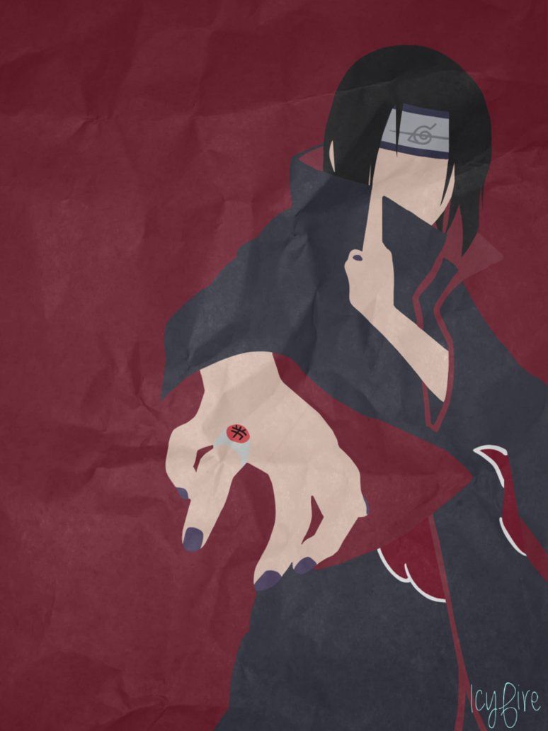 Itachi with his sharingan - Itachi Uchiha