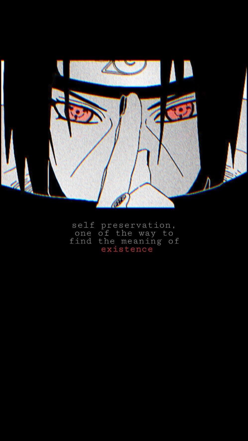 Itachi Uchiha. Aesthetic wallpaper. Quotes. Wallpaper quotes, Aesthetic wallpaper, Aesthetic