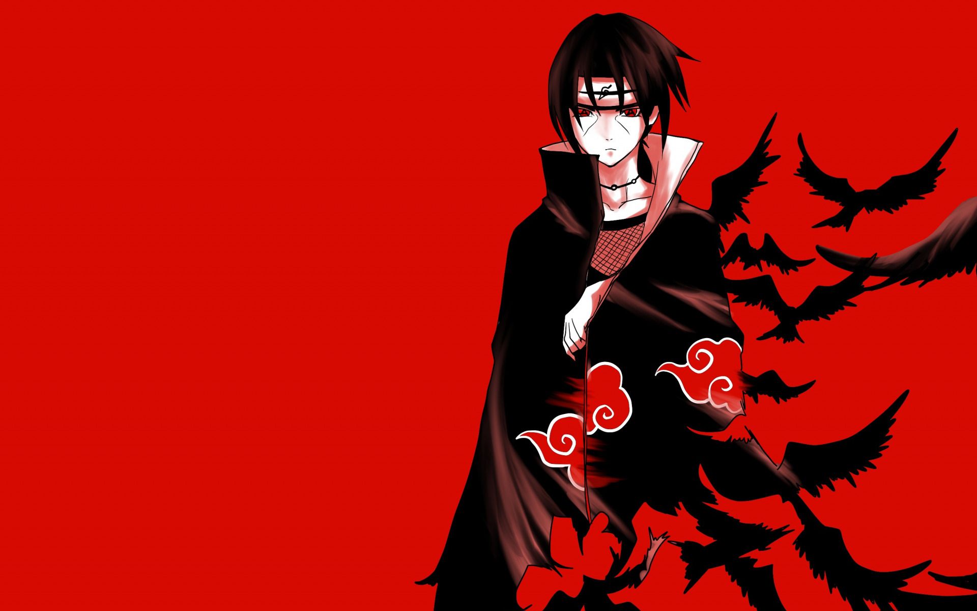 Download wallpaper Naruto, Naruto, red background, Uchiha Itachi, section other in resolution 1920x1200