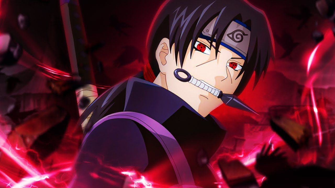 A man with black hair and red eyes - Itachi Uchiha