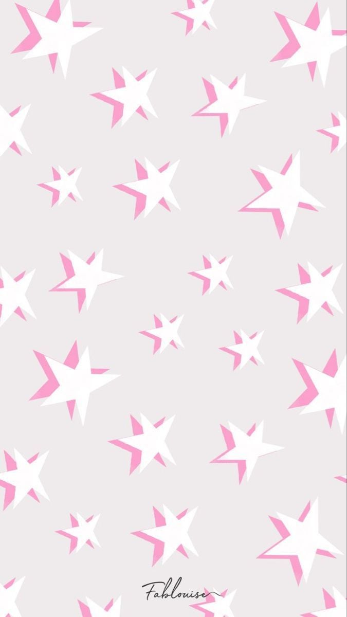 A pattern of pink and white stars - Preppy