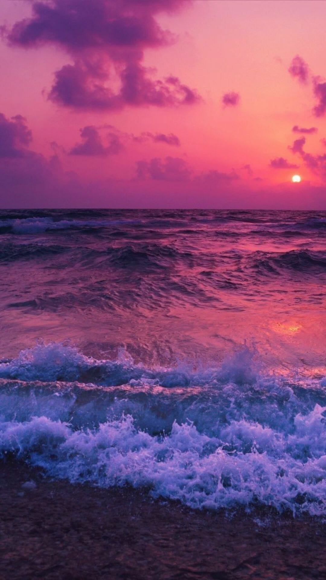 IPhone wallpaper of a beautiful sunset over the ocean - Sunset, ocean
