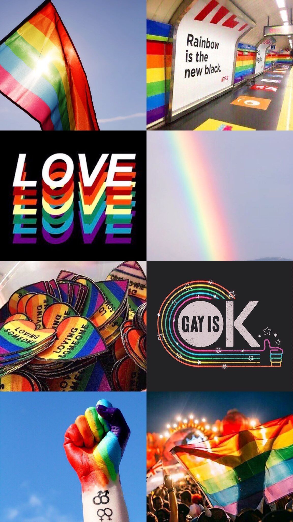A collage of pictures with the words love and equality - LGBT, pride, gay