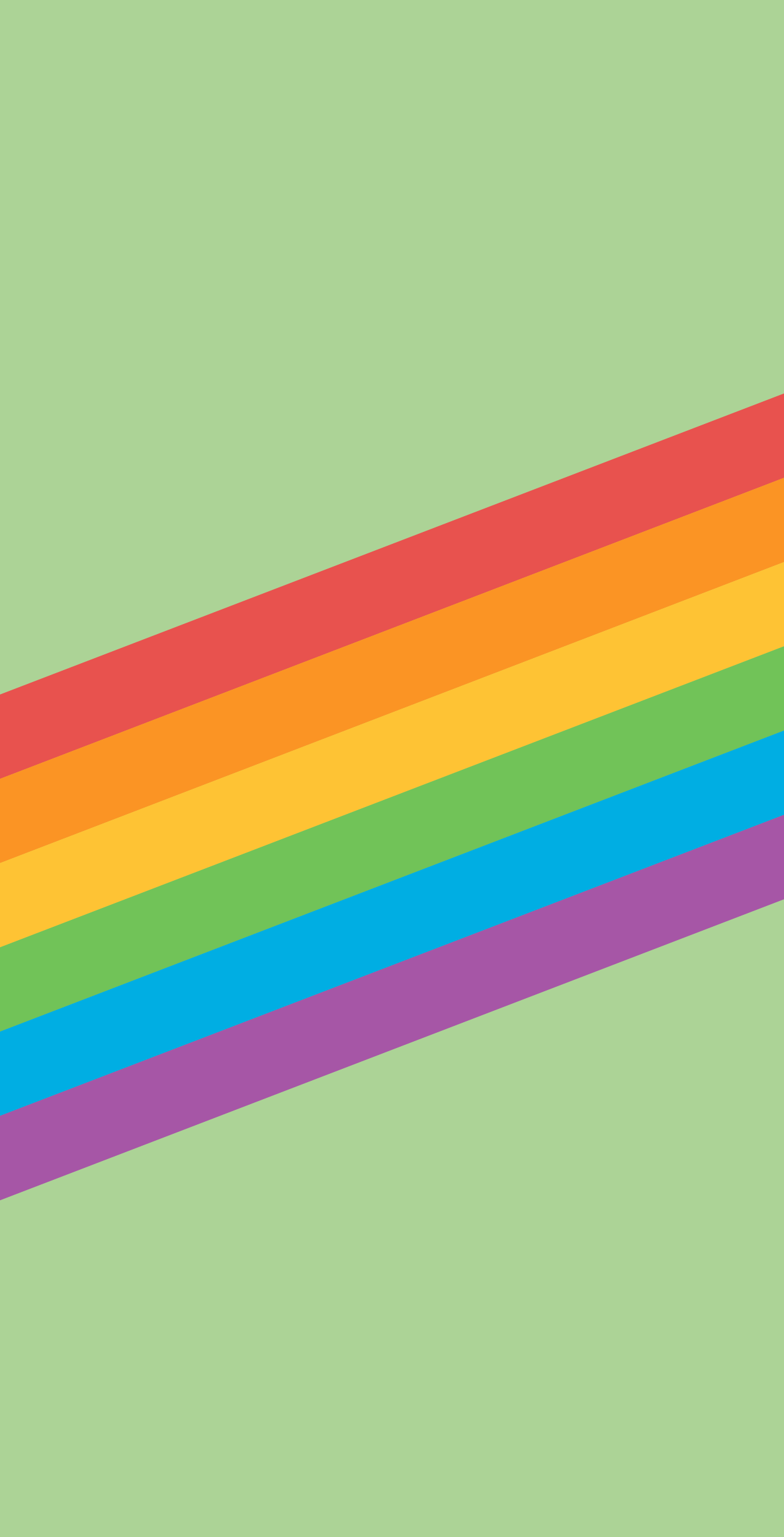 A green background with a rainbow stripe pattern in the center - Pride