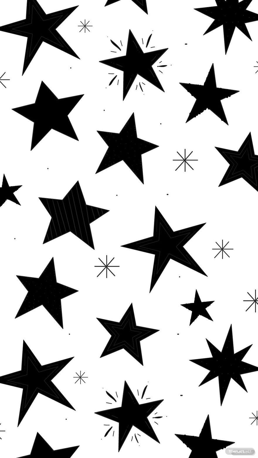 Free Aesthetic black star background, Illustrator, JPG, SVG