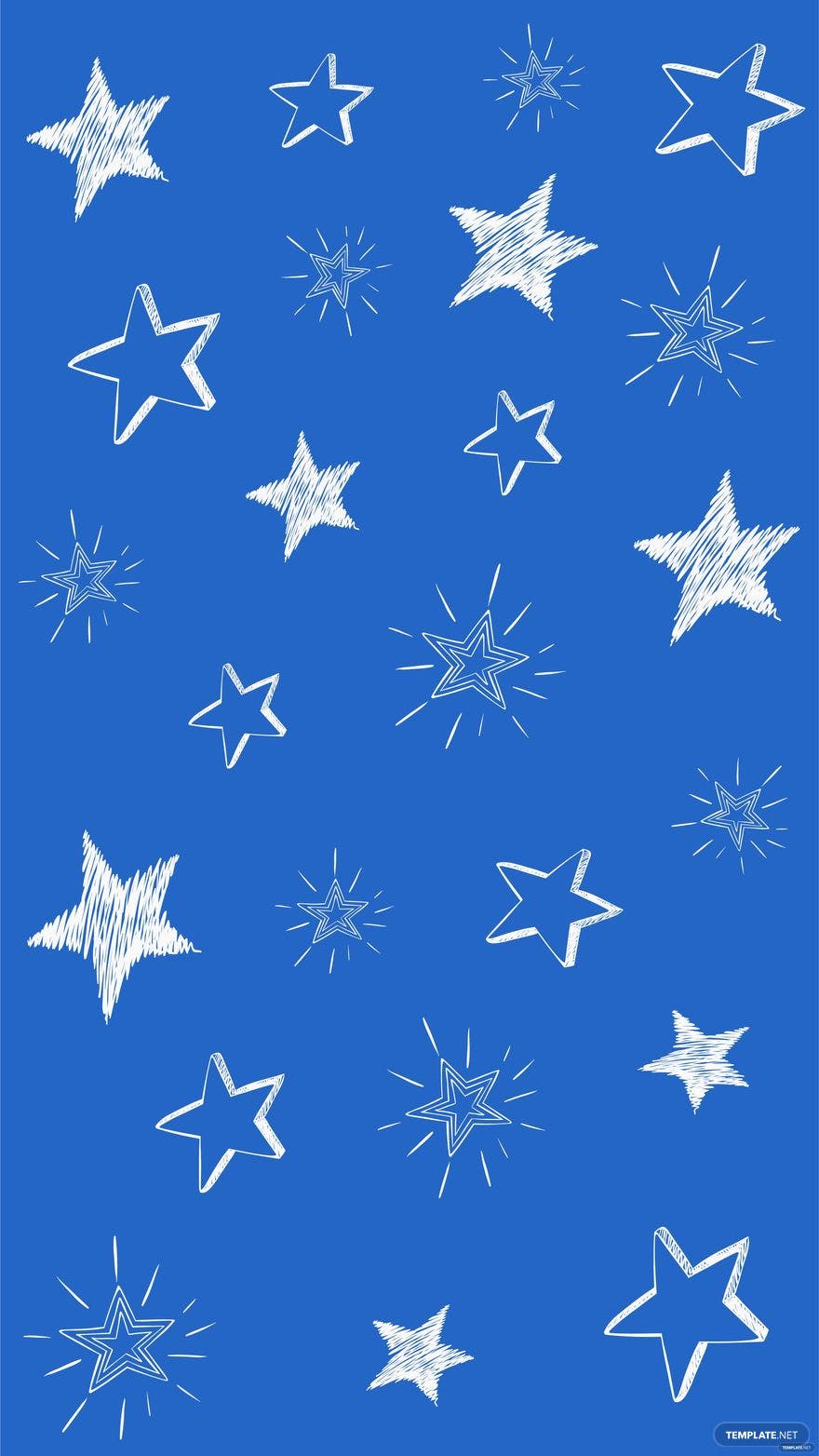 A blue background with white stars on it - Stars