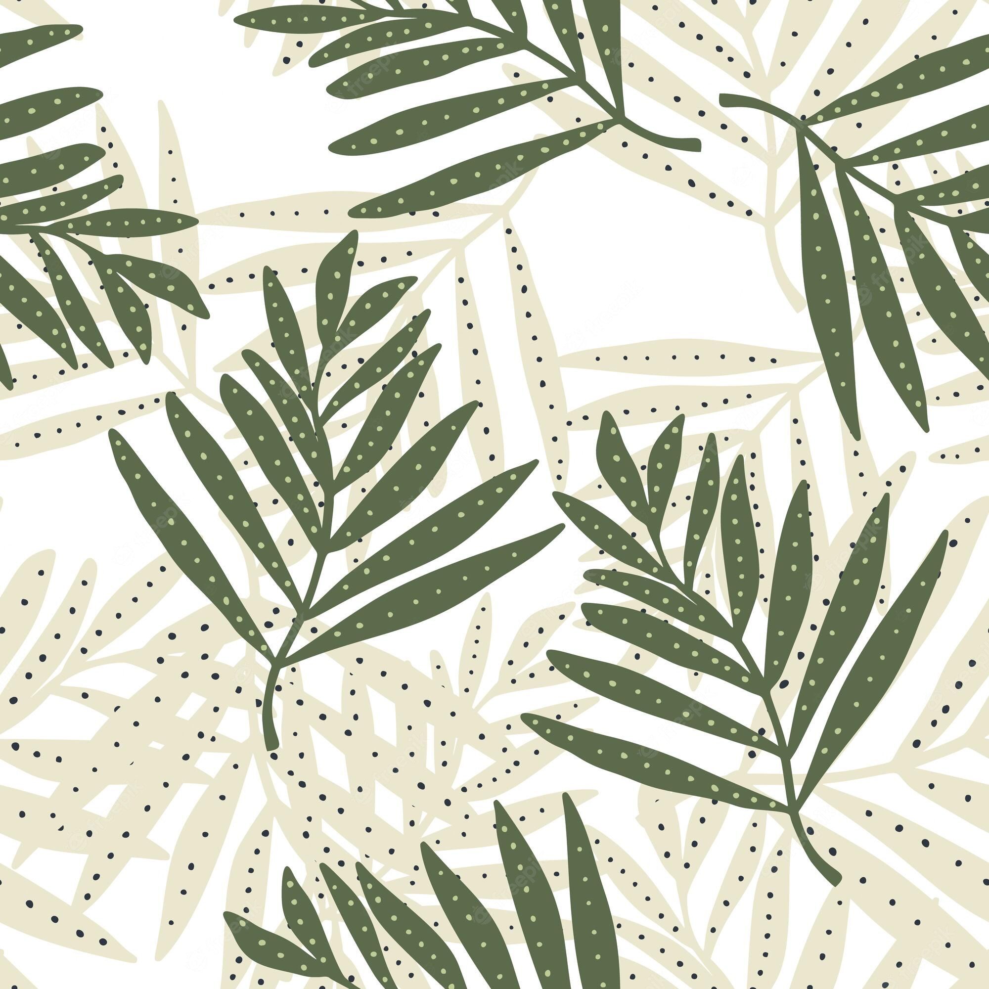 A leafy pattern with a white background - Leaves