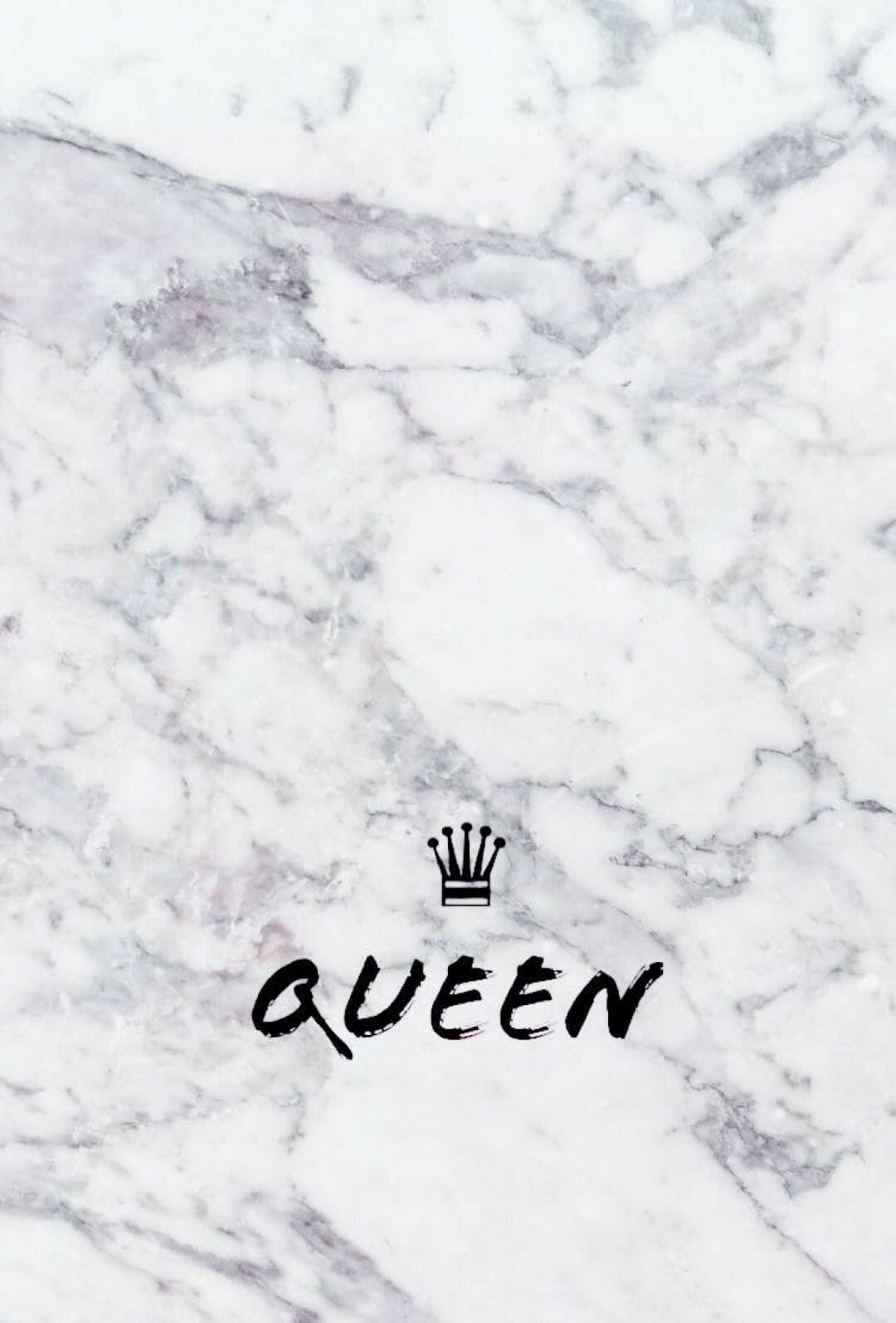 The queen logo on a white marble background - Marble
