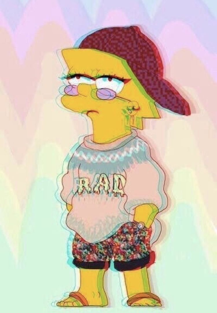 Lisa Simpson with a hat and glasses - The Simpsons
