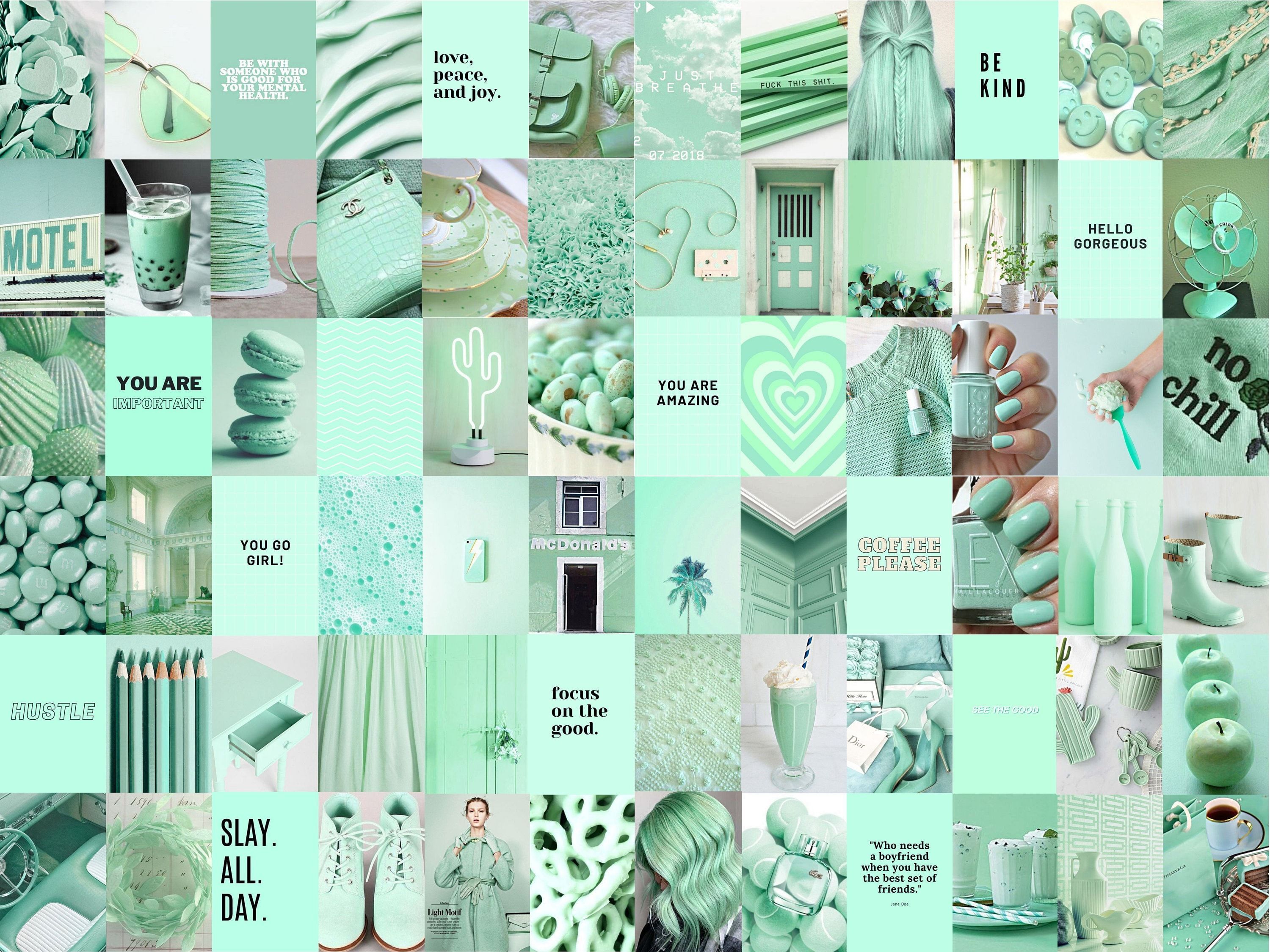 Mint Green Collage