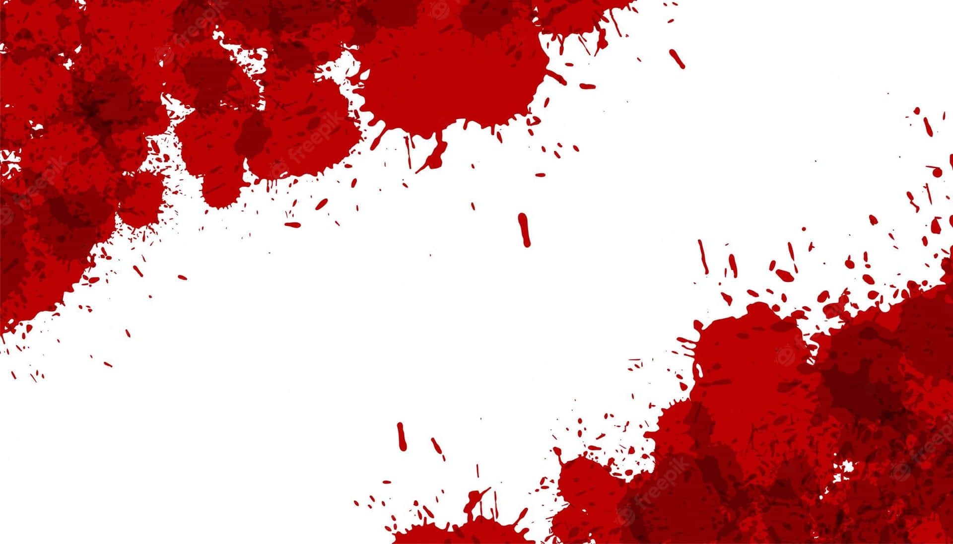 A red blood splatter on white background - Blood
