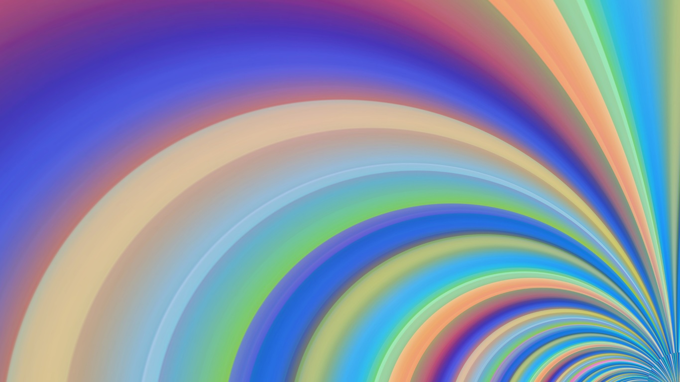 A colorful spiral pattern on an abstract background - Rainbows