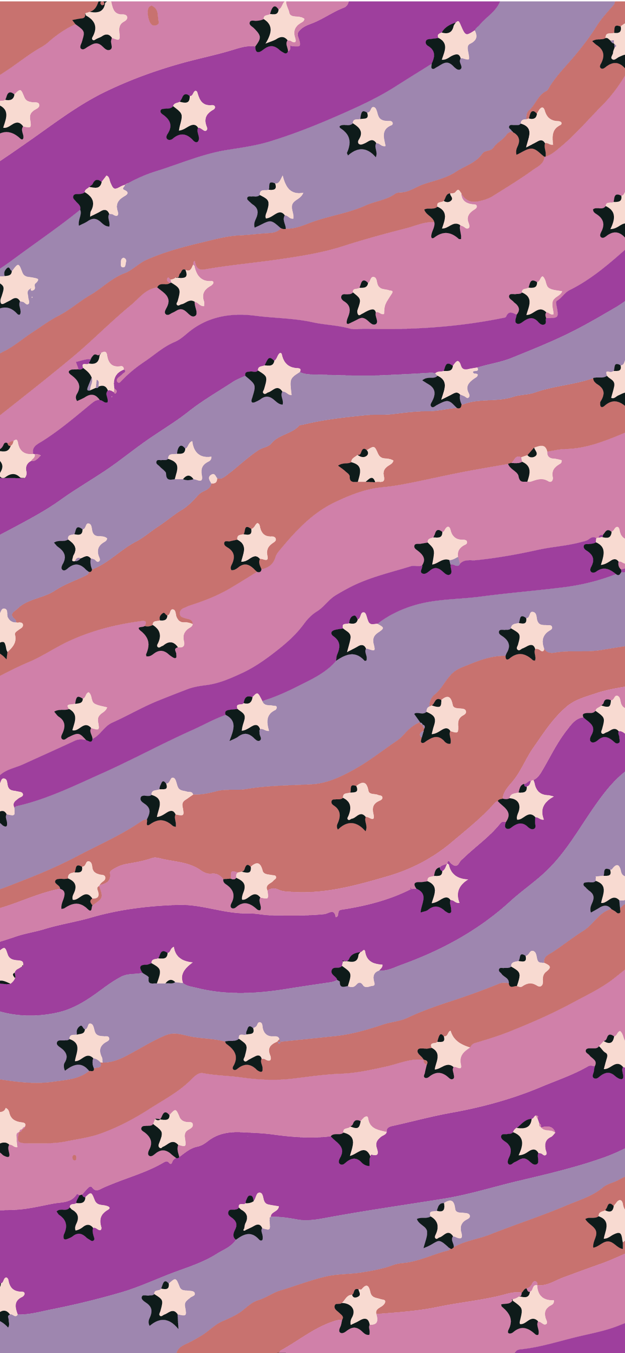 A pattern of stars on pink and purple background - Colorful