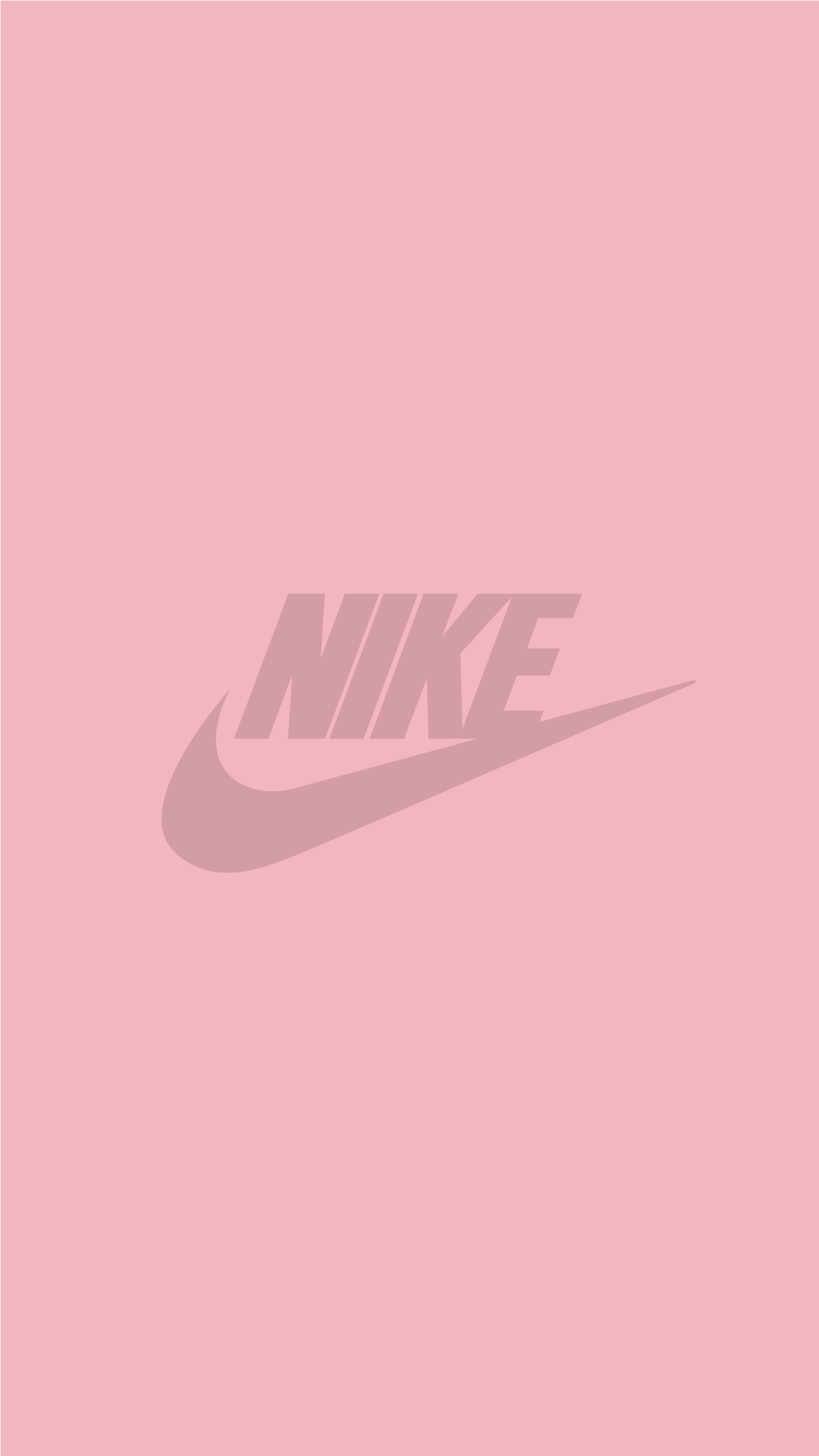 A pink background with the nike logo on it - Nike