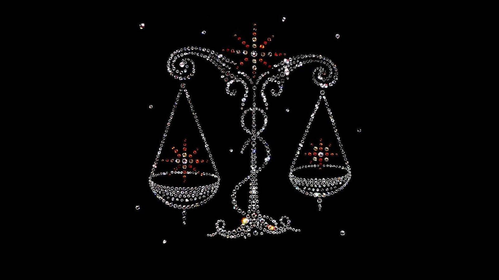 Download Libra Aesthetic Bejeweled Balance Scale Wallpaper