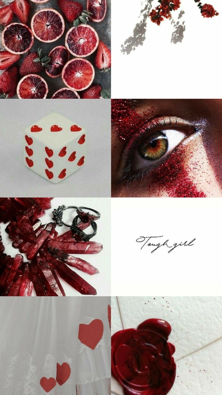 Red aesthetic, red eyes, red roses, red dice, red fruit, red blood - Aries