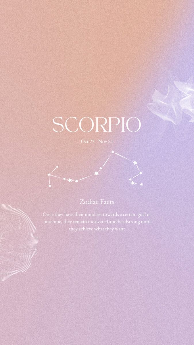 Colorful Gradient Aesthetic Scorpio Zodiac Fact Wallpaper