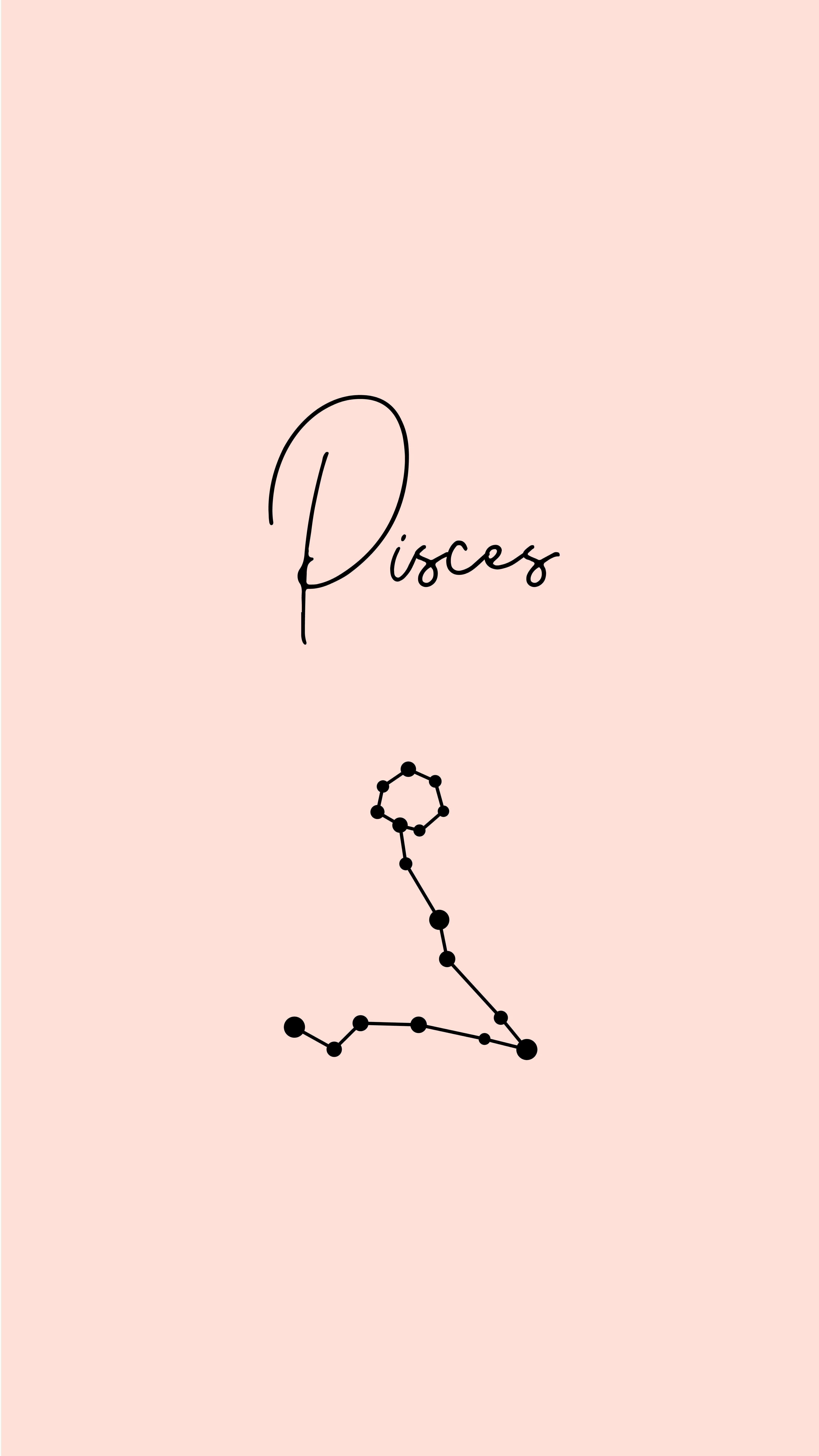 The pisces zodiac sign in black and white - Pisces