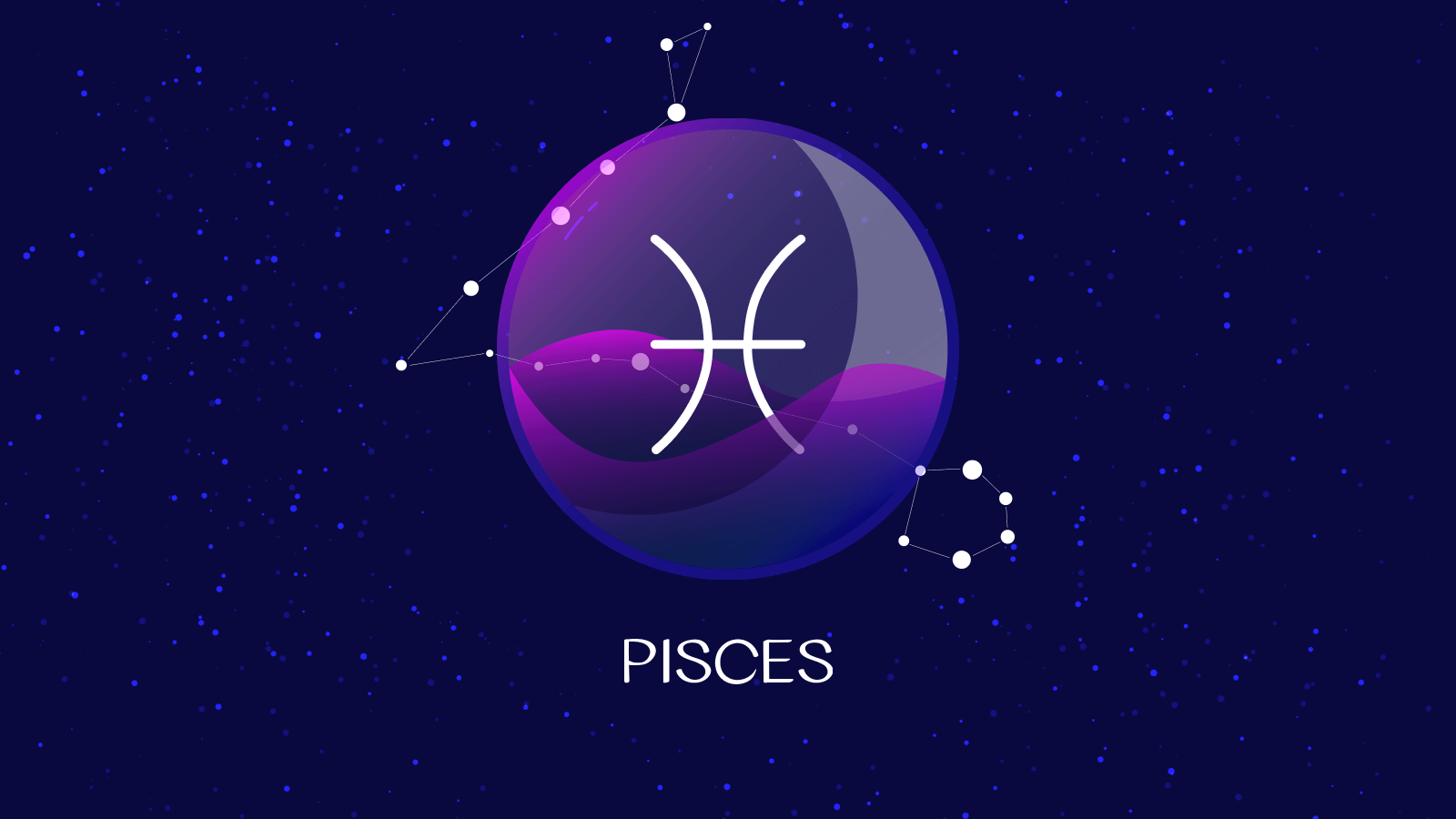A graphic of the zodiac sign of Pisces - Pisces