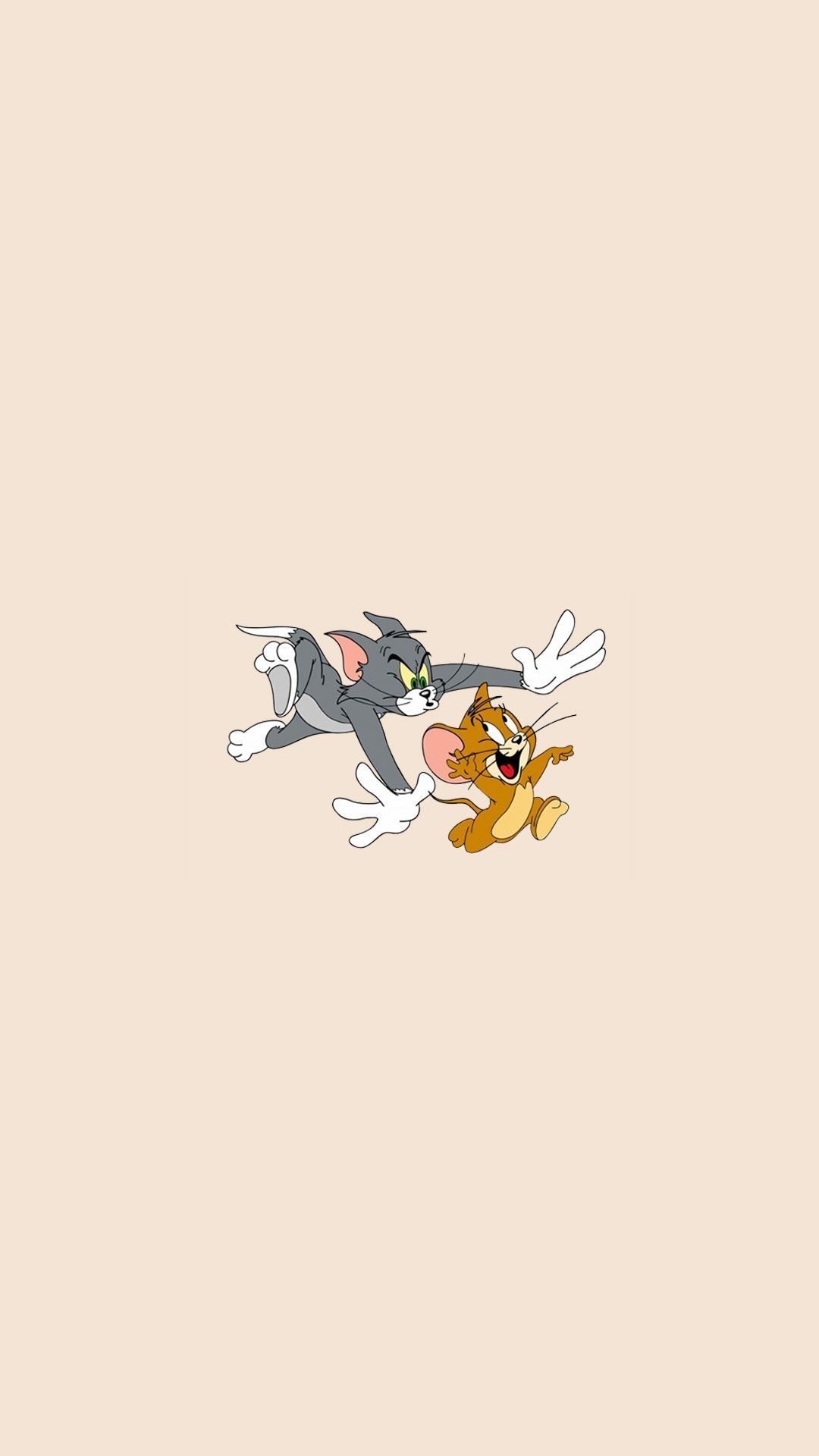 A cartoon of tom and jerry on the ground - Tom and Jerry