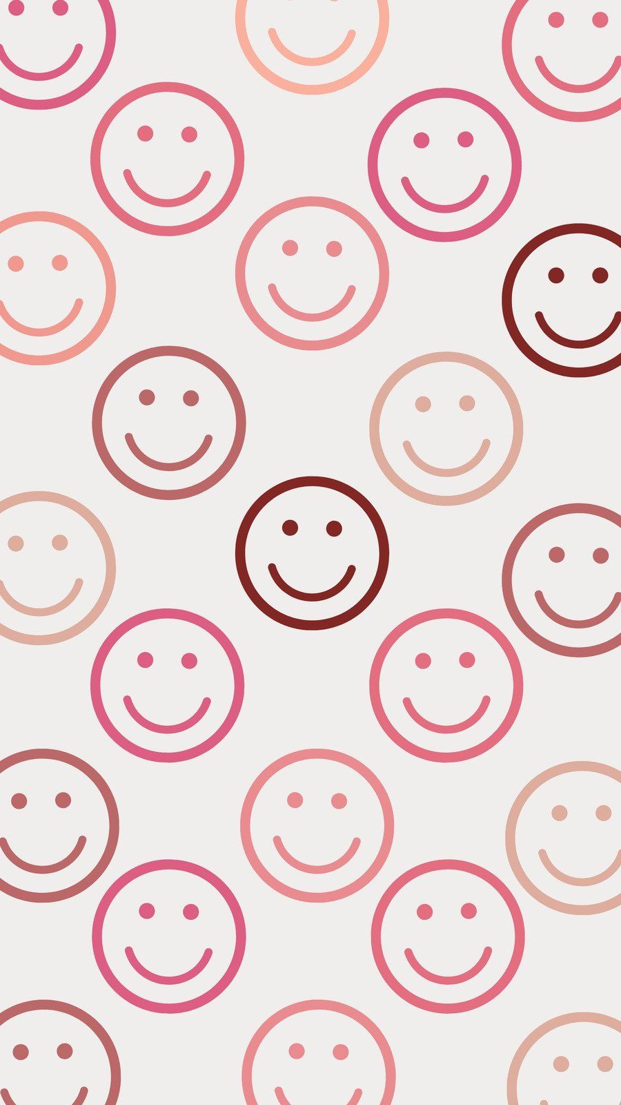 A pattern of smiley faces on white background - Smile, Smiley