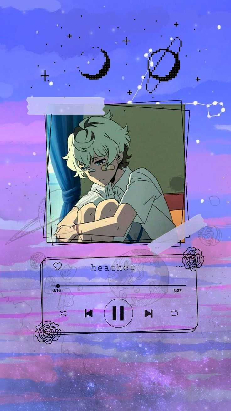 Anime aesthetic wallpaper phone background aesthetic anime boy with green hair - Anime