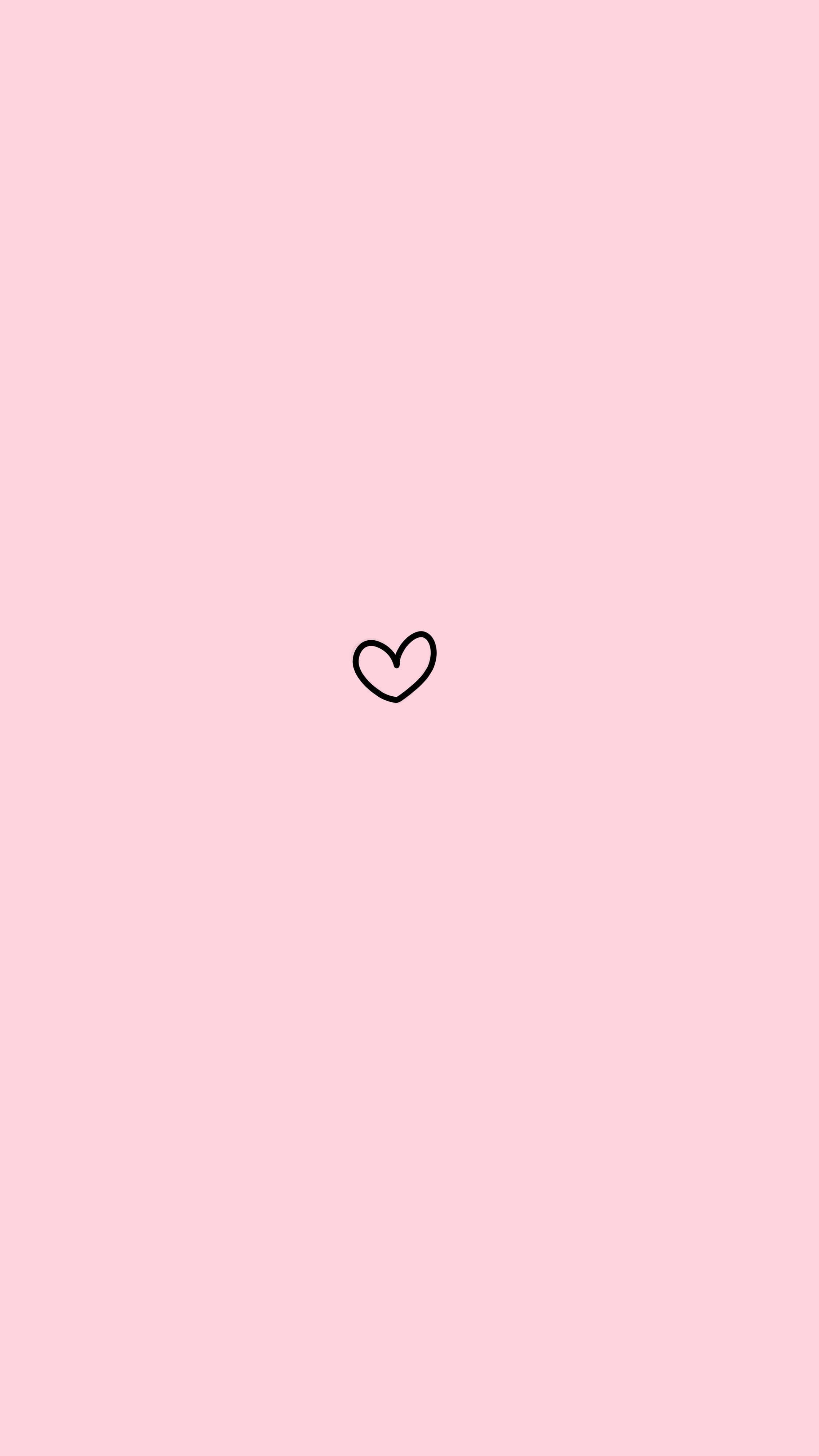 A simple heart on a pink background - Pink, cute, cute pink, heart