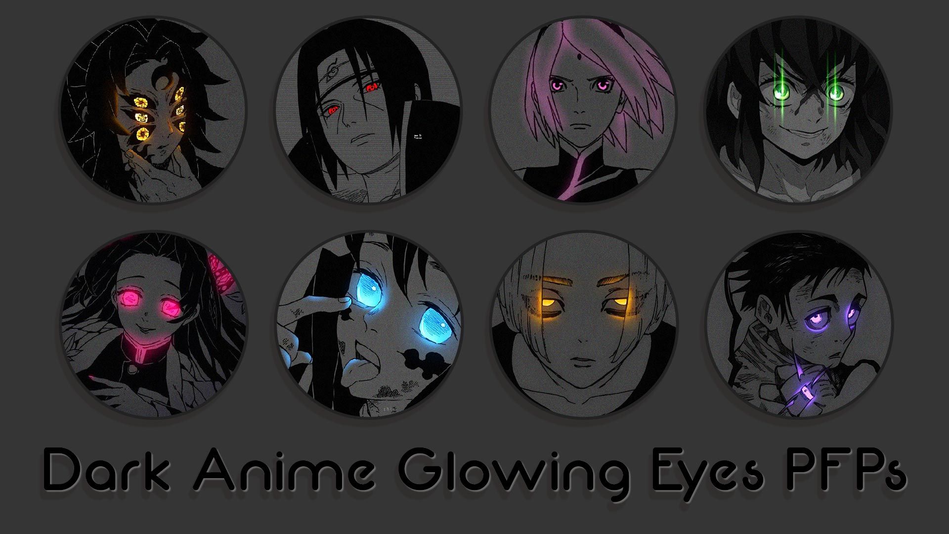 Dark Anime PFPs Anime Glowing Eyes PFPs for TikTok