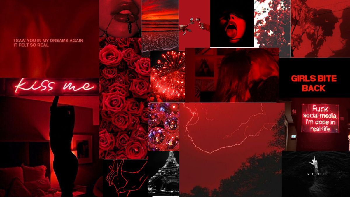 Red aesthetic desktop wallpaper. Aesthetic desktop wallpaper, Red aesthetic, Real girls