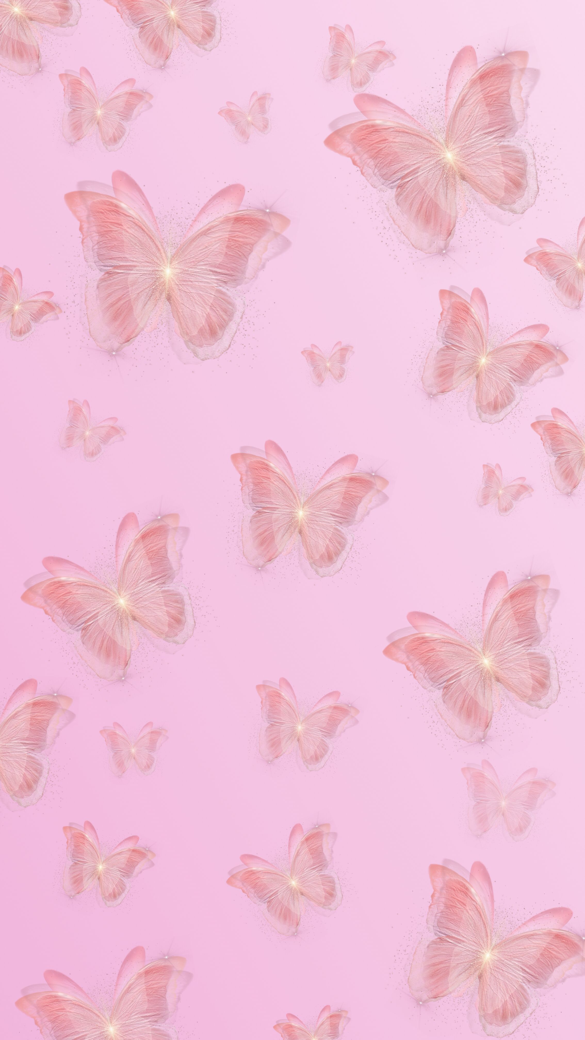 Pink aesthetic butterfly wallpaper background phone aesthetic - Cute pink