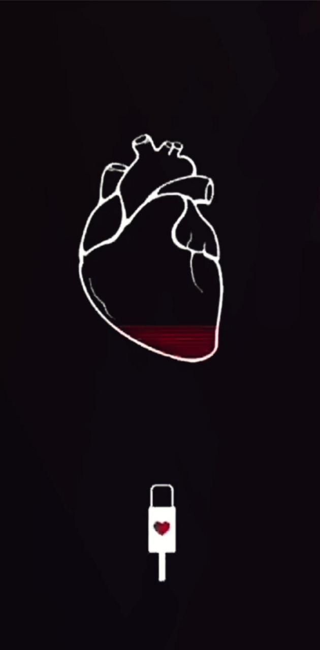 A heart with an arrow pointing towards it - Black heart